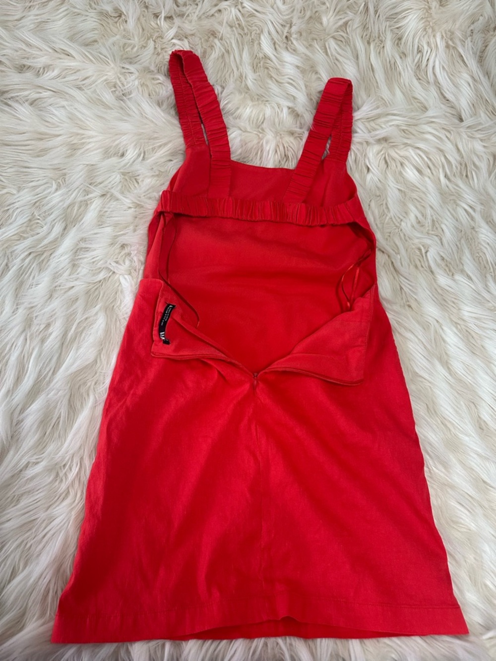 ZARA Red Mini Dress Size Small | Sleeveless Strappy | Minimalist Chic - Picture 5 of 11